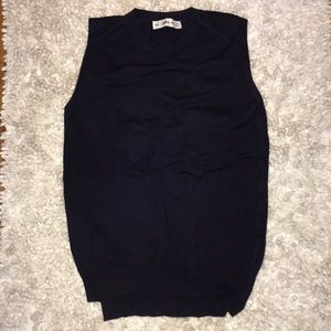 ZARA knit navy blue blouse